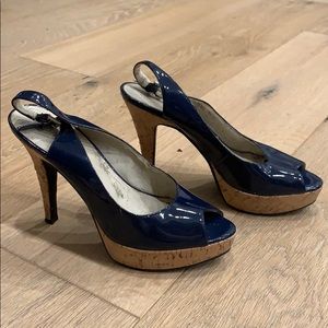 Nine West Navy Heels | Curbside last chance to buy